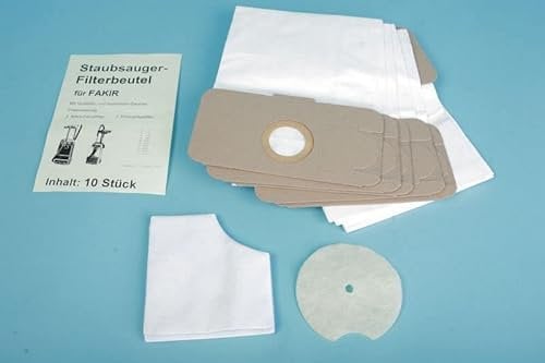 10 Staubsaugerbeutel passend für Fakir S11, S13, S14, S15 Ersatz für Swirl F94, F 94, Wolf 0880, Euro Plus F706 und weitere