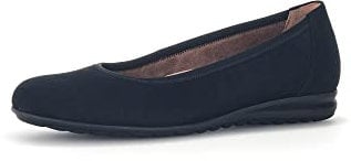 Gabor Damen Klassische Ballerinas, Frauen Flats,Moderate Mehrweite (G),Slipper,Ballerina-Schuhe,Ballett-Schuhe,flach,schwarz,42 EU / 8 UK