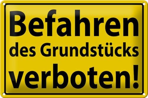 FEMER Blechschild Warnschild 30x20cm Befahren Grundstück verboten