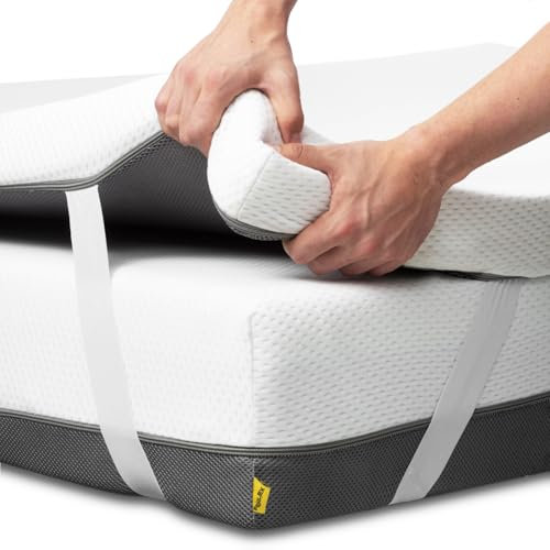 Ferlex Topper Viscoelástico 135x190 cm | 100% viscoelástica | Grosor 7CM | Fabricado en España | Sobrecolchón Transpirable y desenfundable