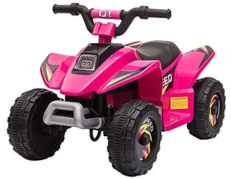 HOMCOM Quad électrique pour Enfants 18-36 Mois véhicule à Batterie 6V avec Marche Avant et arrière Charge Max. 20 kg 72 x 40 x 45,5 cm Rose