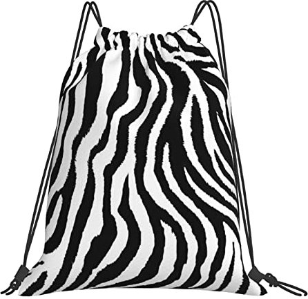SJOAOAA Zebra Kordelzugbeutel für Damen und Herren, Kordelzug-Rucksack, String-Tasche, Turnbeutel, Geschenk für Yoga, Schule, Schwimmen, Strand, Zebra Skin2, One size