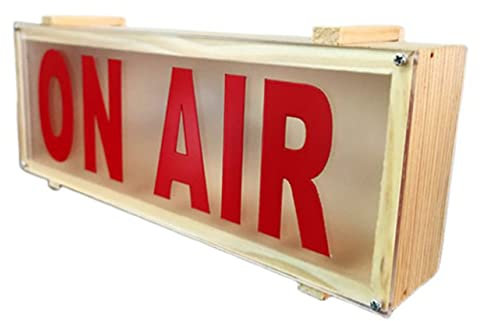 DOITOOL Led-licht Coole Bar Wandschild Lichtdekor Bäckerei Ladenschild Buchstabe Zeichen Auf Sendung On-air-schild Mit Fernbedienung Live-on-air-zeichen Büro Plastik Massivholz Beleuchtung