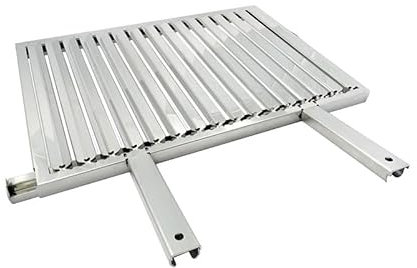 Briconess.com Griglia in Acciaio Inox con raccogligrasso per BBQ con Piano di Cottura 60x40