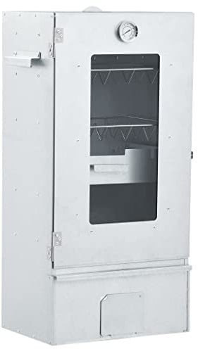 vidaXL Räucherofen, Räucherschrank mit Holzspänen Kaltrauchgenerator Thermometer, Räucherkammer für Außen, Räuchergrill Räucherzubehör, Verzinkter Stahl