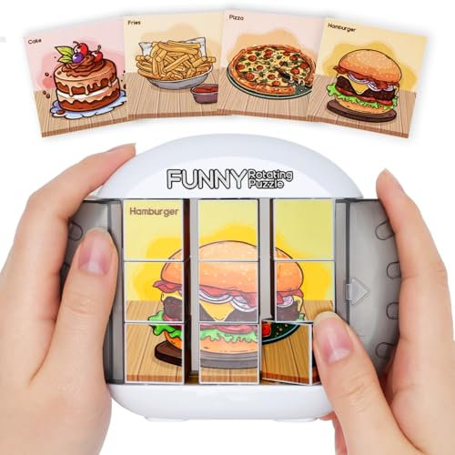 Flugzeug Autofahrt Hochzeit Beschäftigung Fidget Toys Kinder 4 in 1 Puzzle 9 Teile Geduldspiele Lernspielzeug Motorikspielzeug ab 1 2 3 4 5 6 Jahre Restaurant Reisespiele Geschenk Junge Mädchen-Essen