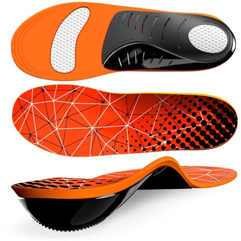 Fasciite plantaire semelle de soutien de la voûte plantaire - Welnove réduire la fatigue semelle orthopédique pour soulager la douleur au pied, pieds plats, épines au talon, hommes et femmes (XL)