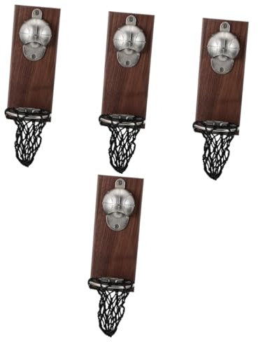 MAGICLULU 4 Stück Kühlschrankmagnet Flaschenöffner Glasöffner Retro-Flaschenöffner Korkenzieher Dekor Kühlschrankaufkleber Bar-Bieröffner Basketball schmücken Schraubendreher