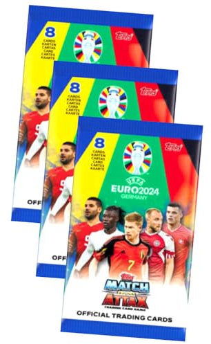 Topps UEFA Euro 2024 Trading Cards Germany Match Attax Karten - EM Sammelkarten - 3 Booster