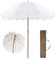 Jhuiquenix Blanco Sombrilla Playa 200 Cm Parasol Jardín Exterior Grande con Flecos Sombrillas Terraza Protección UV50+ Sombrilla Jardín Inclinable Portátil Boho Beach Umbrella For Sand Impermeable