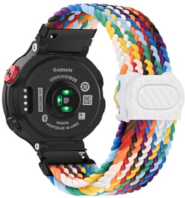 Geflochten Armband für Garmin Forerunner 220 230 235 735XT 620 630 Ersatzarmband, Elastisches Verstellbares Geflochtenes Nylon Solo Loop Sport Armbänder Kompatibel mit Forerunner 220 230 235 (4)