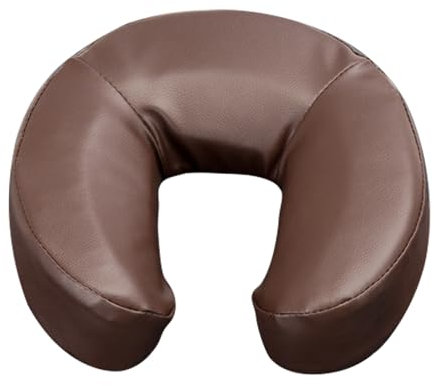 HOINCO Massage Coussin de tête en Mousse à mémoire de Forme pour Table de Massage,Coussin Facial Universel pour appuie-tête, lit de Spa avec appuie-tête, Visage et Cou pour lit de Massage (Brun)
