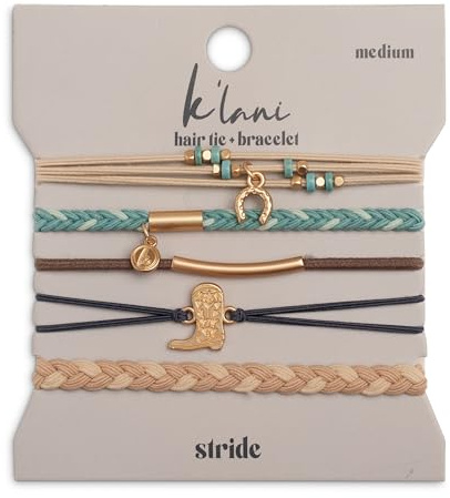 K'lani Hair Tie Bracelets for Women - Elastic Hair Bands That Double as Stylish Jewelry - Stride - Small