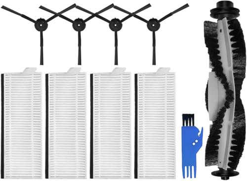 Daaxing Lot de 10 brosses latérales pour aspirateur robot Vactidy Nimble T6/T7, 4 filtres, 4 brosses latérales, 1 brosse principale, 1 brosse de nettoyage