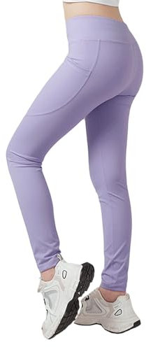 Gogokids Mädchen Sportleggings mit Taschen - Sporthose Yoga Leggings für Kinder Jugend Mädchen