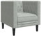 vidaXL Chesterfield Sessel, Loungesessel mit Knopfheftung, Polstersessel Relaxsessel für Wohnzimmer, Clubsessel Cocktailsessel Sofa, Hellgrau Samt