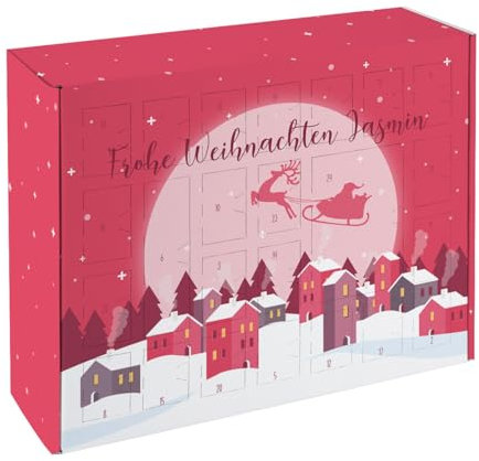 Herz & Heim® DIY Adventskalender mit Personalisierung - Design 2024 (Weihnachtsstadt)