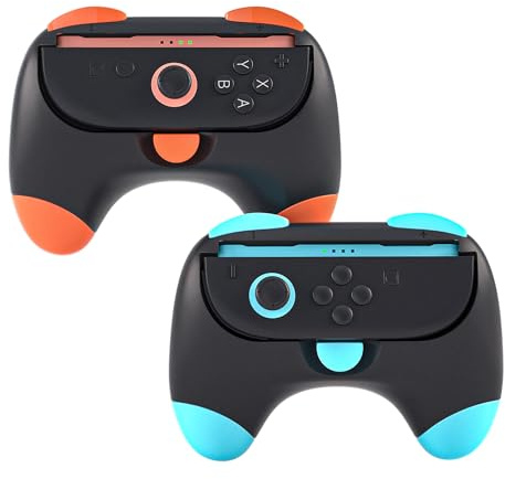 Controller Grips for Switch 2, Ergonomic Anti-Slip Comfort Handles, 2 Pack
