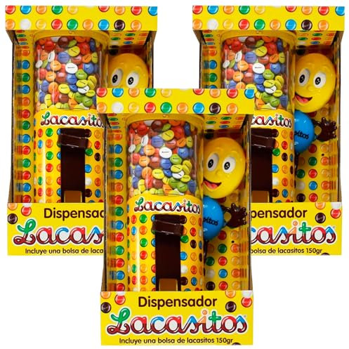 Lacasitos pack 3X dispensador de grageas 150g