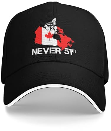 peiyeety Canada Never 51st State Hats Verstellbare Dad Hat Baseball Caps für Männer Frauen