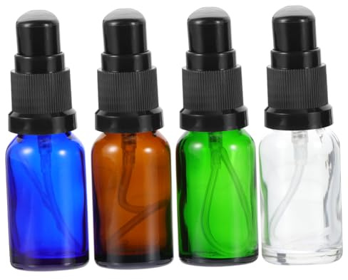 WRITWAA 20pcs Refillable Lotion Containers Glass Travel Bottles for Shampoo Body and Essential Oils Mixed for Easy Dispensing and Travel