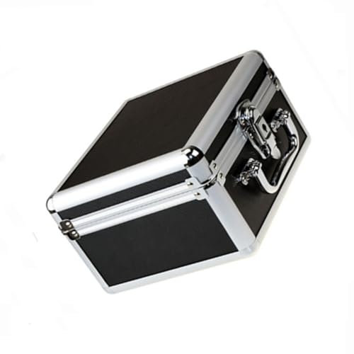Caja de almacenamiento de aluminio para discos duros de 6.3 cm con protección antihumedad y esponja