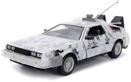 Jada BACK TO THE FUTURE TIME MACHINE R1 1:24 scale model vehicle to collect, play and display, suitable for gift, party favors, Christmas and birthdays