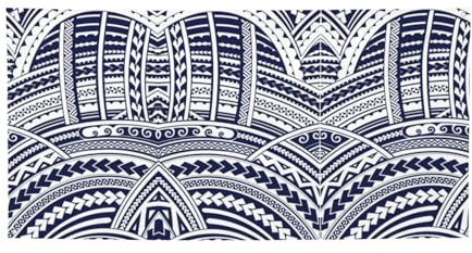 Blaues polynesisches Maori-Tribal-Muster, Party-Banner, Banner für alle Veranstaltungen, helle Flaggen für Geburtstag, Erntedankfest und mehr