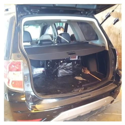 Njprmbq Auto Laderaumabdeckung Für Subaru Für Forester 2009-2022 2023 Auto-Styling Manueller Heckklappenschalter Autozubehör Heckkofferraum Sicherheits-Laderaumabdeckung Schild(2009-2012)