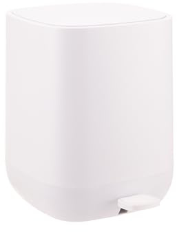 Relaxdays Mülleimer, 9 Liter, Absenkautomatik, entnehmbarer Inneneimer, Matter Kunststoff, Treteimer mit Deckel, beige