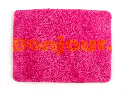 Helio Ferretti Badematte Bonjour Pink rutschfest ca. 60 x 45 x 1,2cm