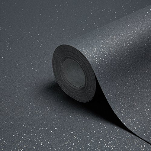 Black Glitter - Wallpaper Border - 10 Metres Long x 17.6cm Wide