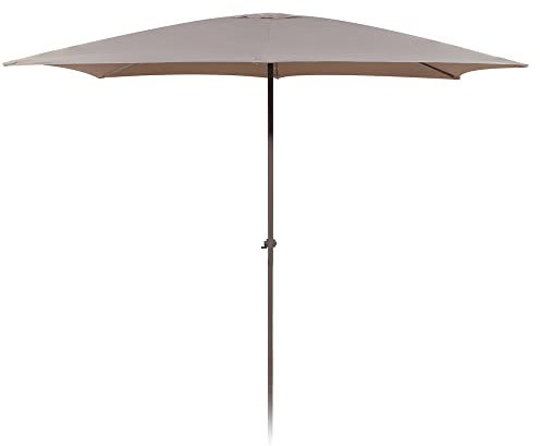 LOLAhome Parasol jardín Stella con ventilación Chateau/Topo de Aluminio de 300x400 cm