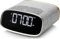 VQ Lark Radio Reveil Numerique avec Écran LCD Large de 4 Pouces et Fonction Réveil Double - Chevet Radio Réveil Dab Plus/Dab avec Bluetooth, FM et Double Port de Charge USB - Gris et Chêne
