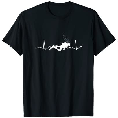 Tauchen Herzschlag Taucher Tauch Scuba Taucherin Geschenk T-Shirt
