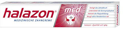 halazon® med 1er Pack - medizinische Zahnpasta - 75ml / Medizinisch wirksame Zahncreme für empfindliche Zähne & gegen Zahnfleischentzündung/Paradontose Zahnpasta