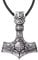 HAQUIL Mjolnir Necklace, Viking Thor Hammer Helm of Awe Pendant, Faux Leather Cord, Viking Jewelry Men