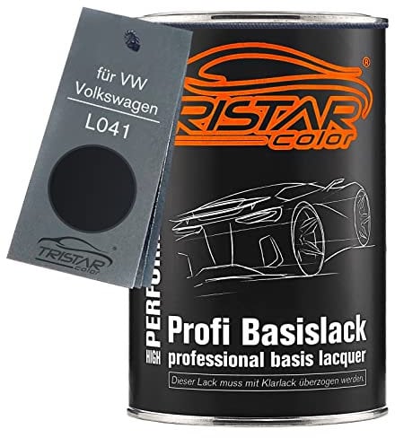 TRISTARcolor Autolack Dose spritzfertig für VW/Volkswagen L041 Schwarz/Brillantschwarz Basislack 1,0 Liter 1000ml