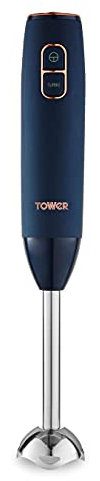 Tower Cavaletto T12059MNB Stick Blender with Turbo Function, 600W, Midnight Blue and Rose Gold