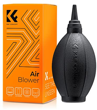 K&F Concept Air Blower, Dust Cleaner, Dust Blower, Lens Blower, Air Blaster for Digital, DSLR, SLR Cameras, Camera Lenses and Sensitive Electronics, Clean Duster, Lens Cleaner - Black