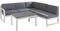 Möbel Jack Gartenlounge - 3-teilig - mit 1 Dreisitzer, 1 Zweisitzer & Loungetisch - Anthrazit - Aluminium - für 6 Personen - Liegefunktion - Gartengarnitur Sitzgruppe Gartenmöbel Gartengruppe Set