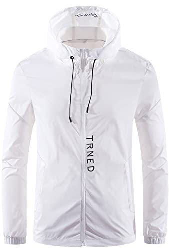 LIANGTUOHAI Coupe-vent de vélo pour homme - Léger - Coupe-vent - Avec fermeture éclair - Veste de cyclisme élégante avec poches - Veste de loisirs - Coupe-vent - Parka de pluie - Manteau d'hiver pour