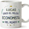 MUGFFINS Tazas Personalizadas para ECONOMISTA hombre - En Español - Mejor del Mundo - 11 oz / 330 ml - Regalo Personalizable original y divertido