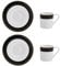 MIKASA Luxe Deco 2pc Fine China Espresso Cup & Saucer Set - Band Pattern, 100ml, Gift Boxed