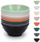 Evanda Lot de 8 bols en plastique incassables, 750ml incassable réutilisable léger bol pour céréales, nouilles, soupe, pâtes, ramen, maïs soufflé, fruits, salade et tout usage (couleur mutil)