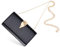 Beaguful Damen Mode Abendtaschen mit goldenen Blättern Crossbody Schulter Handtasche Kette abnehmbar, Schwarz