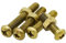 DHAEY 2-20pcs M2 M2.5 M3 M4 M5 M6 Brass Pan Head Round Head Bolt & Nut Combination Set Copper Metric Thread Cross Recess Machine Screw(M2x4mm - 20Sets)