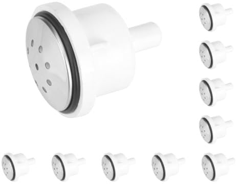 Leisurealeaneag 10er-Pack 9-Loch-Badewannen-Luftdüse, Kunststoff, Weiß, für Zuhause, Spa, Whirlpool