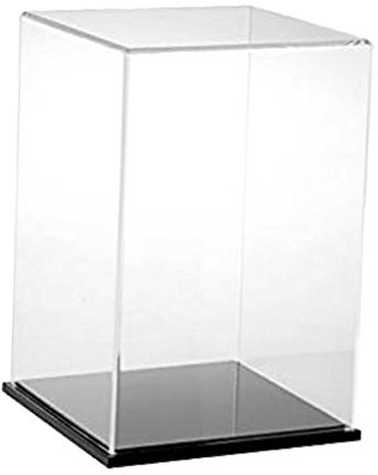 Vitrine en acrylique transparent pour poupées de 30,5 x 15 x 25 cm – Boîte de rangement pour figurines d'action à monter soi-même – Boîte de rangement debout avec serrure – Parfaite vitrine de