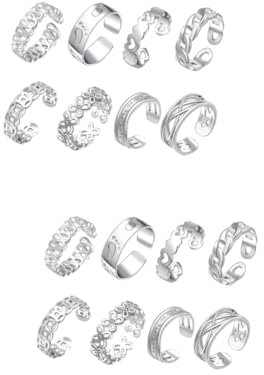 GALPADA 16stücke Verstellbare Zehenringe Aus Silber Für Frauen Modische Fußschmuck-accessoires Für Sommer Für Strand Und Alltag